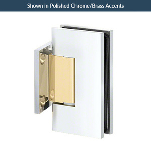 Satin Chrome Wall Mount with Short Back Plate Maxum Series Hinge