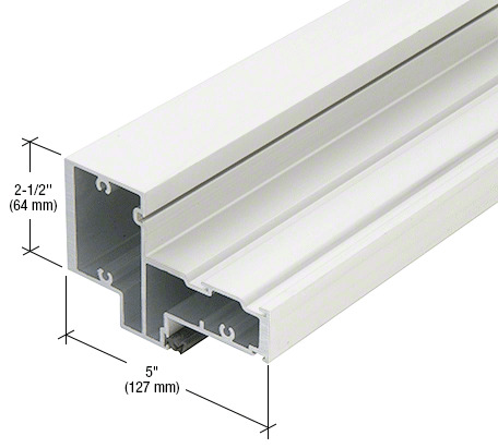 CRL-U.S. Aluminum White KYNAR® Paint Transom Door Header for 9/16 ...