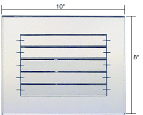 CRL Clear 10" x 8" Adjustable Louver Acrylic Mirror Grille