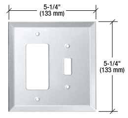 CRL Clear Designer Toggle Combo Glass Mirror Plate