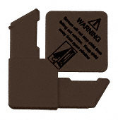 CRL Bronze 5/16" Plastic Square Cut Screen Corner with Warning