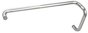 CRL Polished Chrome 8" Pull Handle and 22" Towel Bar BM Series Combination Without Metal Washers