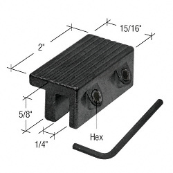 CRL Black Tamper-Resistant Window Lock Dual Hex Screws
