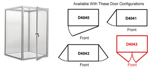 CRL Satin Anodized Custom Size Avalon Showcase with Double Hinged Front Doors