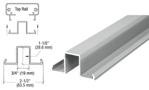 CRL Silver Metallic 200, 300, 350, and 400 Series 241" Glass Rail Infill