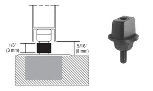 Dormakaba® 5/16" Clearance, 3º Left Hand Offset Tapered Type Spindle