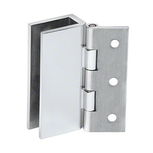 Satin Chrome Cabinet/Showcase Wall Mount Set Screw Hinges