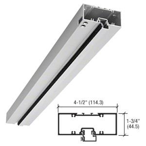 CRL-U.S. Aluminum Clear Anodized 450 Series 1-3/4" x 4-1/2" Single Door Header, Right Hand Prepped for Offset Pivots - 36"