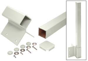 CRL Oyster White 36" 200, 300, 350, and 400 Series 90 Degree Fascia Mounted Post Kit