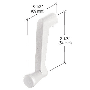 CRL White Window Operator Handle with 11/32" Spline Size