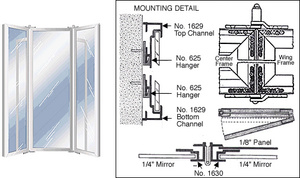 CRL Satin Anodized Custom Size Double Fold Over Mirror Frame