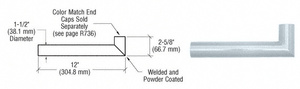 CRL Mill Quick Connect Wall Hand Rail Return for 1-1/2" Diameter Tubing