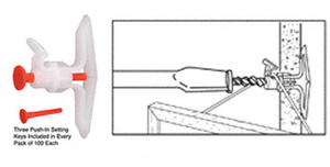 CRL Toggler® Picture Hook Anchors for 3/8" to 1/2"