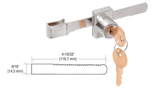 CRL Chrome Plated "Pick-Proof" Sliding Glass Door Lock