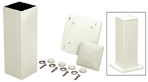 CRL Oyster White Standard 4" x 4" Surface Mount 36" Long Post Kit