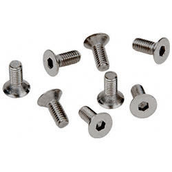 CRL Brushed Nickel 6 mm x 15 mm Cover Plate Flat Allen Head Screws