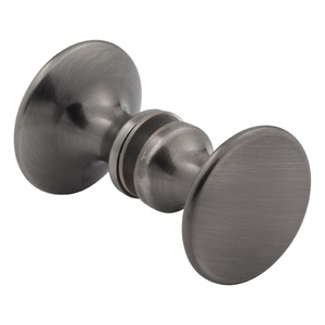 Brushed Pewter Back to Back Set Traditional Series Knob