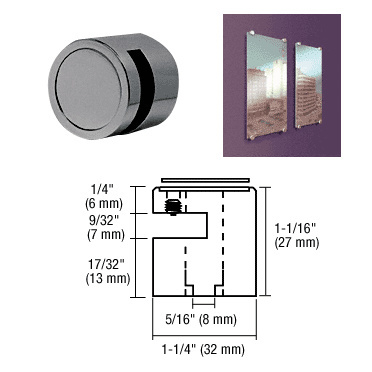 CRL Gun Metal Edge Grip for 1/4" Material