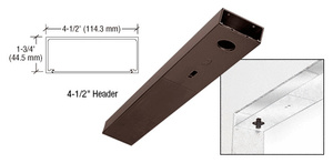 CRL Black Bronze Anodized 4-1/2" x 36" Single Door Header