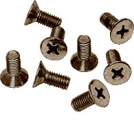 CRL Brushed Bronze 6 x 15 mm Cover Plate Flat Head Phillips Screws