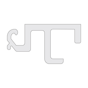 CRL-U.S. Aluminum Clear Anodized 1/4" Glazing Adaptor - 24'-3"