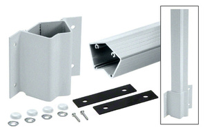 CRL 42" Mill Inside 135 Degree Fascia Mount Post Kits for 200, 300, 350, and 400 Series Rails