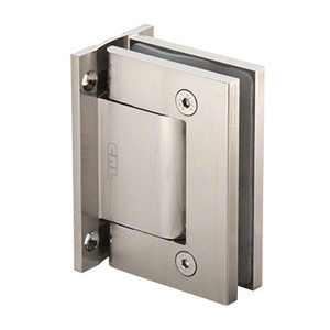 CRL Brushed Satin Nickel Vernon Oil Dynamic Full Back Plate Wall-to-Glass Hinge - Hold Open
