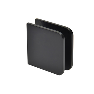 CRL Matte Black Traditional Style Fixed Panel U-Clamp | CRL