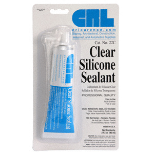 CRL Clear Silicone Sealant 3 Fluid Ounce Squeeze Tube