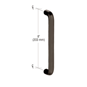 CRL 1" Oil Rubbed Bronze Solid Pull Handle - 8"