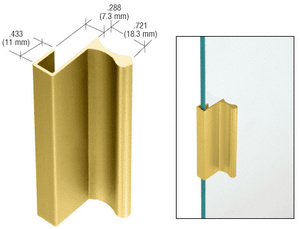 CRL Gold Anodized Aluminum 12' Extrusion for Showcase and Cabinet Finger Pull with 7/16" Lip