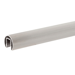 CRL 316 Brushed Stainless 1.66" Premium Cap Rail for 1/2" Glass - 120"