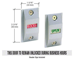 CRL Aluminum Opened/Locked Lock Indicator