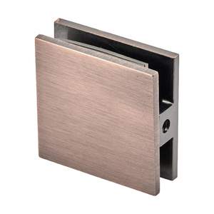 Polished Copper 2" x 2" (51 x 51 mm) Wall Mount Designer Series Glass Clip
