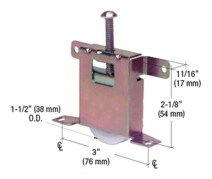 CRL 1-1/2" Nylon Ball Bearing Mirror Wardrobe Door Roller