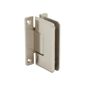 CRL Brushed Nickel Cologne Series Wall Mount 'H' Back Plate Positive Close Hinge