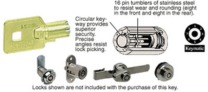 CRL Keymatic Master Combination Change Key for Keymatic Series Locks