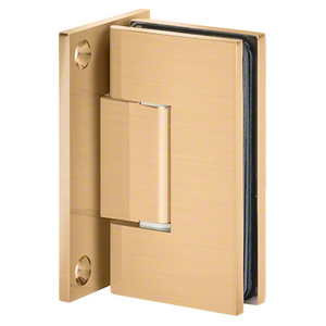 Satin Brass Wall Mount with Full Back Plate Maxum Series Hinge