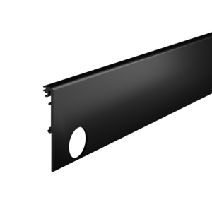 CRL DRX™ 4" Matte Black Square Side Cover with Egress Handle Prep - 110" Length