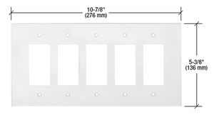 CRL Clear Five Gang Designer Acrylic Mirror Plate