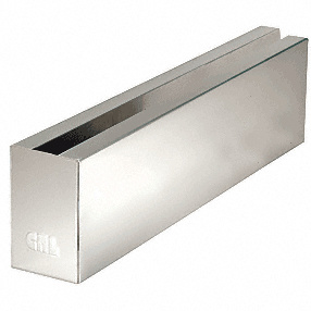 CRL Polished Stainless Grade 304 12" Welded End Cladding for B6S Series Square Base Shoe