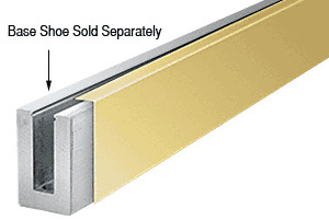 CRL Polished Brass Fast Seal Square Cladding for L56S, L21S,  and L25S Laminated Square Base Shoe  - 3 m