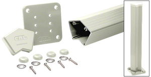 CRL Oyster White 100 Series 36" 135º Surface Mount Post Kit