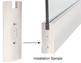 CRL Satin Anodized 6" Square End Cap for 3/4" Glass Sidelite Rails