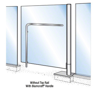 CRL Blumcraft® Polished Stainless Free-Standing Post Gate System