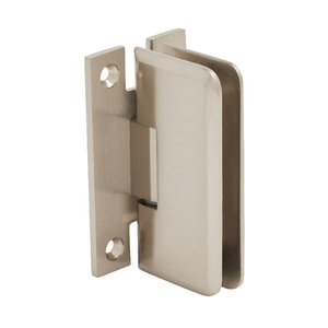 CRL Brushed Nickel Petite 037 Series Wall Mount 'H' Back Plate Hinge