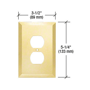 CRL Brass Single Duplex Metal Mirror Plate