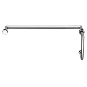 Polished Chrome 6" X 18" Mitered Towel Bar/Handle Combo with Washers