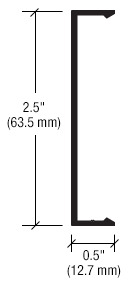 CRL-U.S. Aluminum Vertical 2-1/2" Face Cap, White KYNAR® Paint - 24'-2"