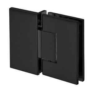 CRL Matte Black Face Mount Melbourne Hinge with Cover Plate